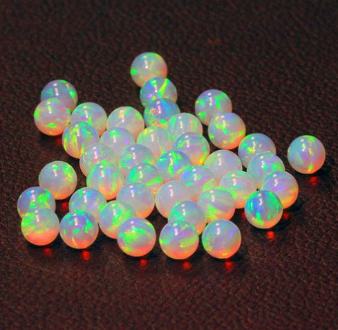 Opale mint 2mm sphère